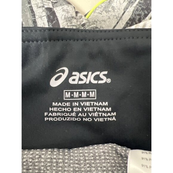 Asics Everysport Short Womens M Elastic Waist Black White Athleisure Workout NEW - Picture 8 of 15